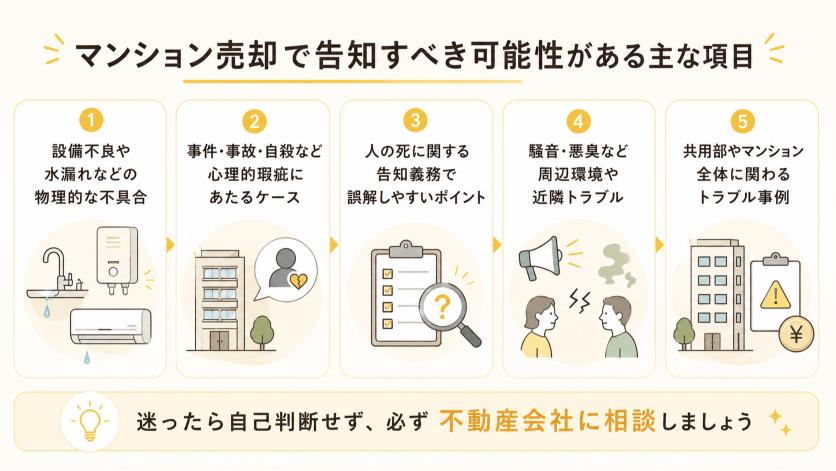 告知すべき可能性がある主な項目