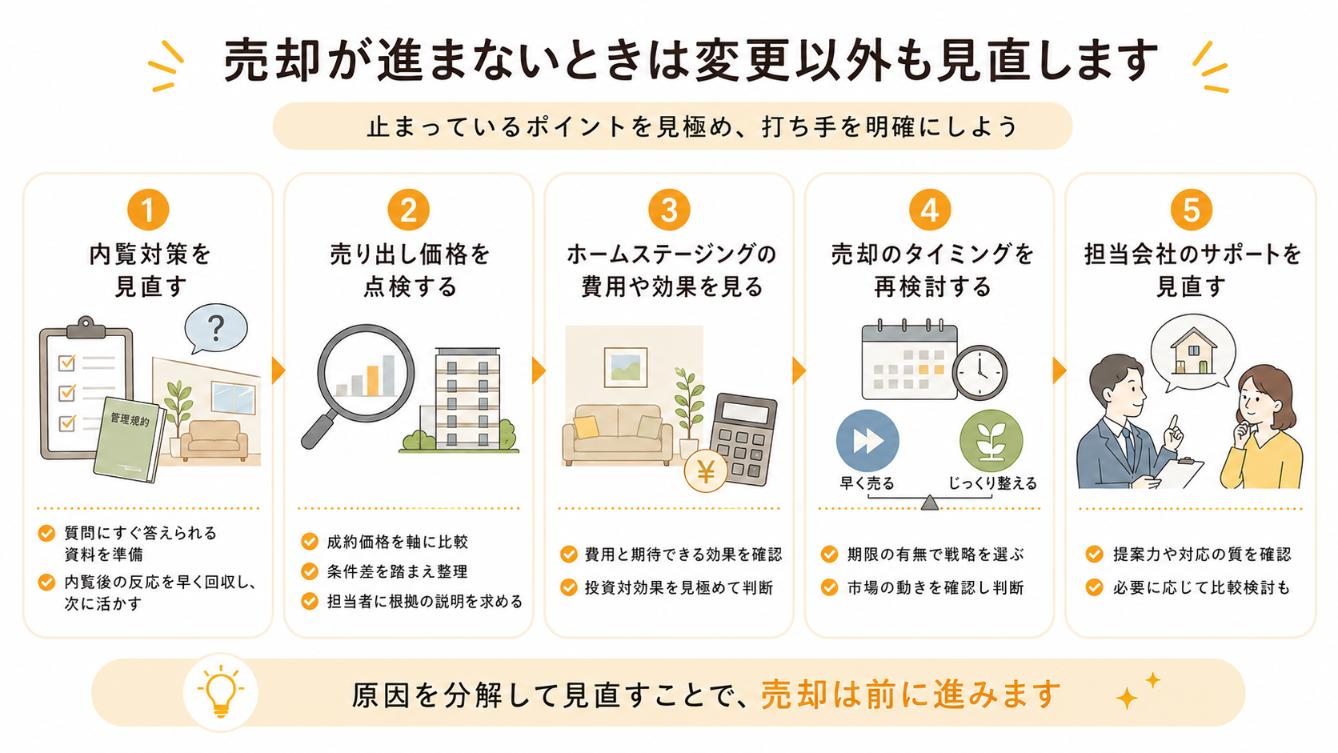 不動産会社の変更以外に見直す売却活動