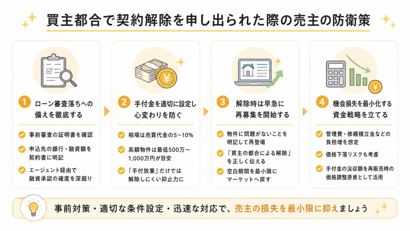 買主都合の契約解除に備える売主の対策