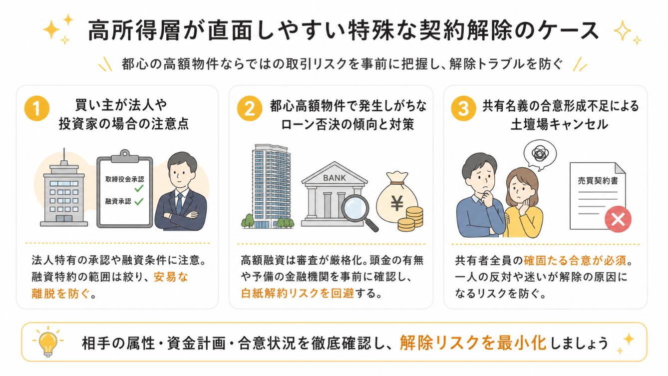 高額マンション売却で起こり得る契約解除