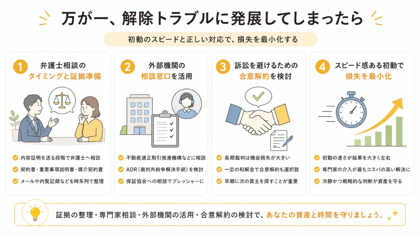 マンション売却の契約解除トラブルへの対処