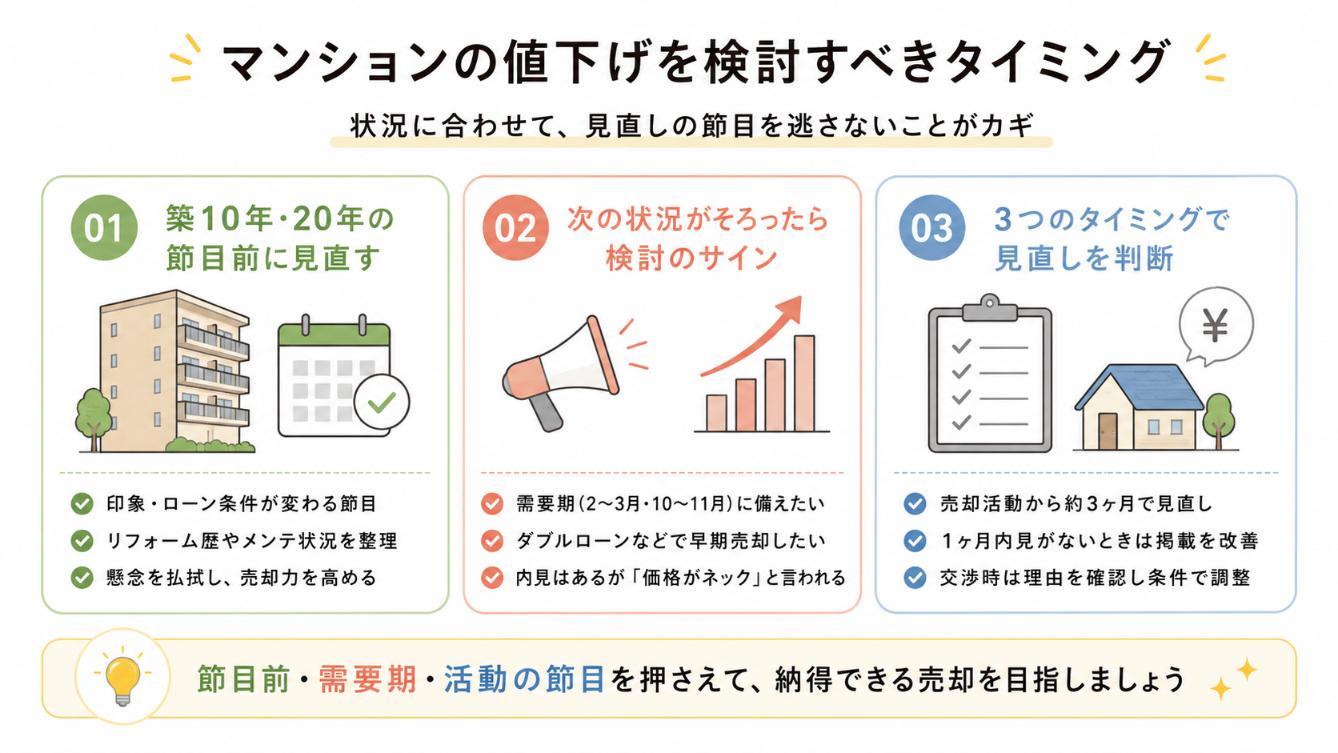マンションの値下げを検討するタイミング