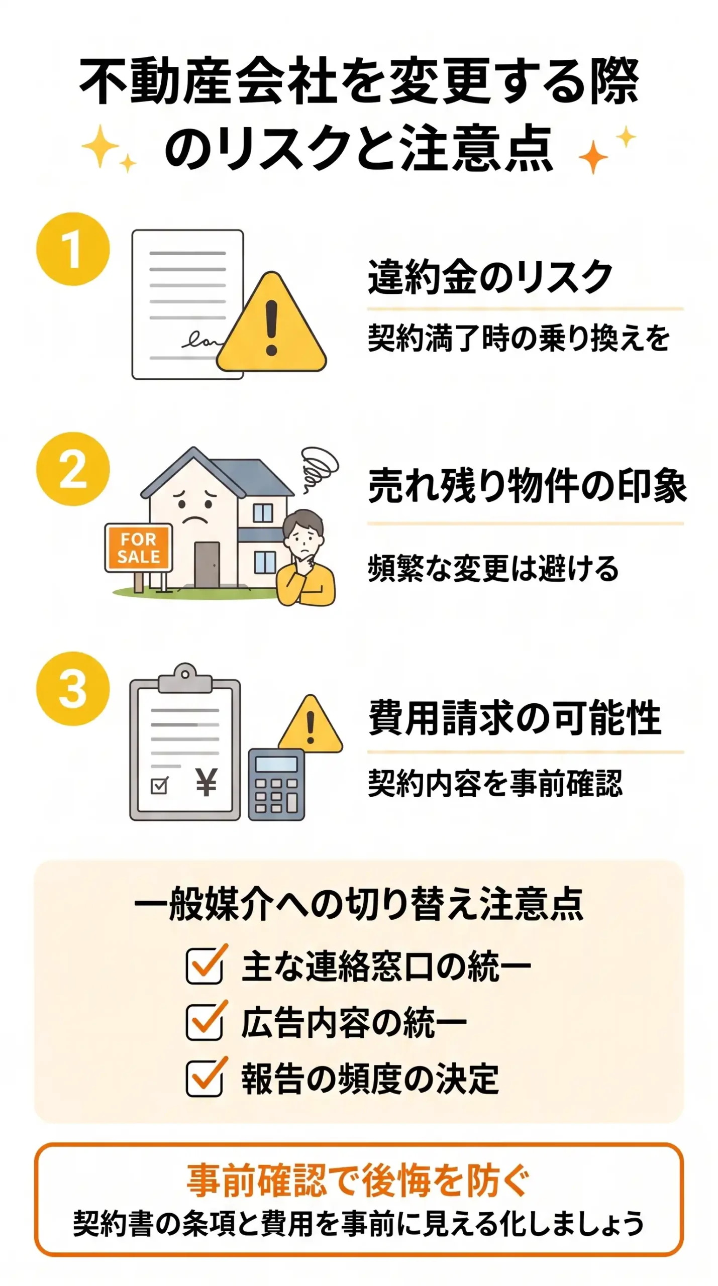 不動産会社を変更する際のリスクと注意点