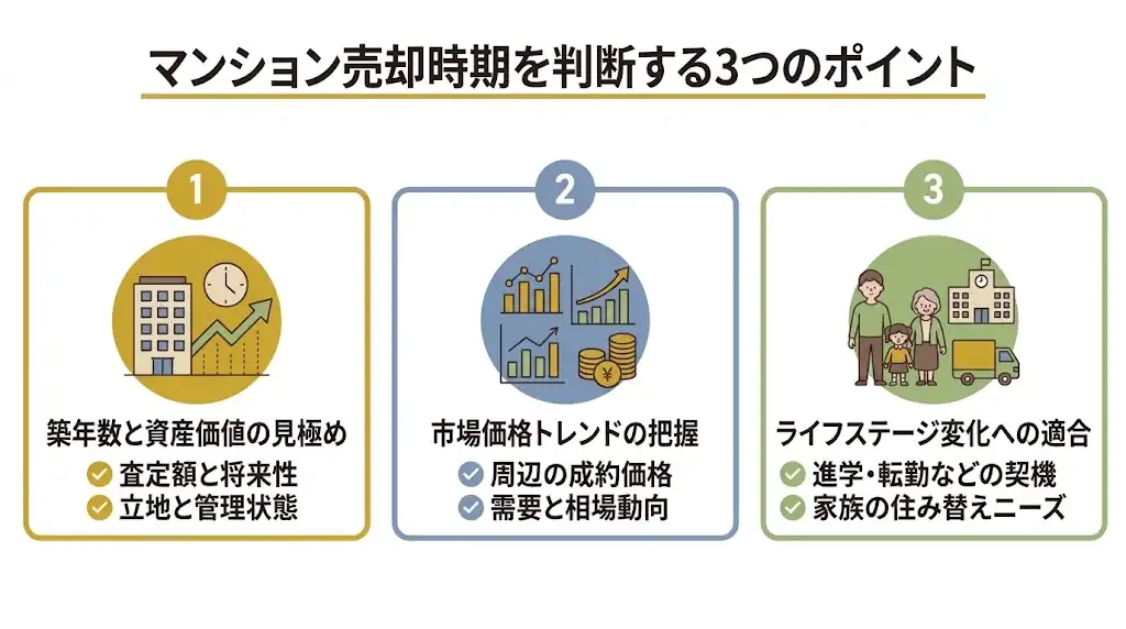 マンション売却時期を判断する3つのポイント