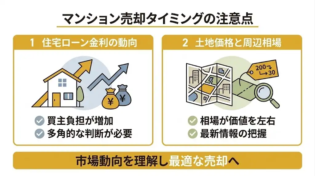 マンション売却のタイミングを判断するときの注意点